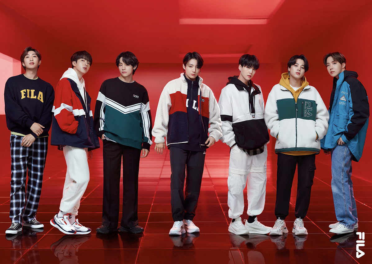 2020 FW FILA x BTS korea fall BOLD